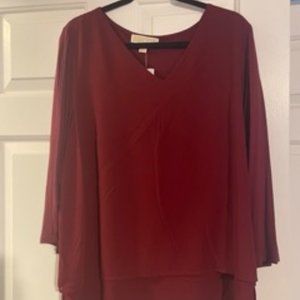 Michael Kors NWT 1X Dark Brandy shirt